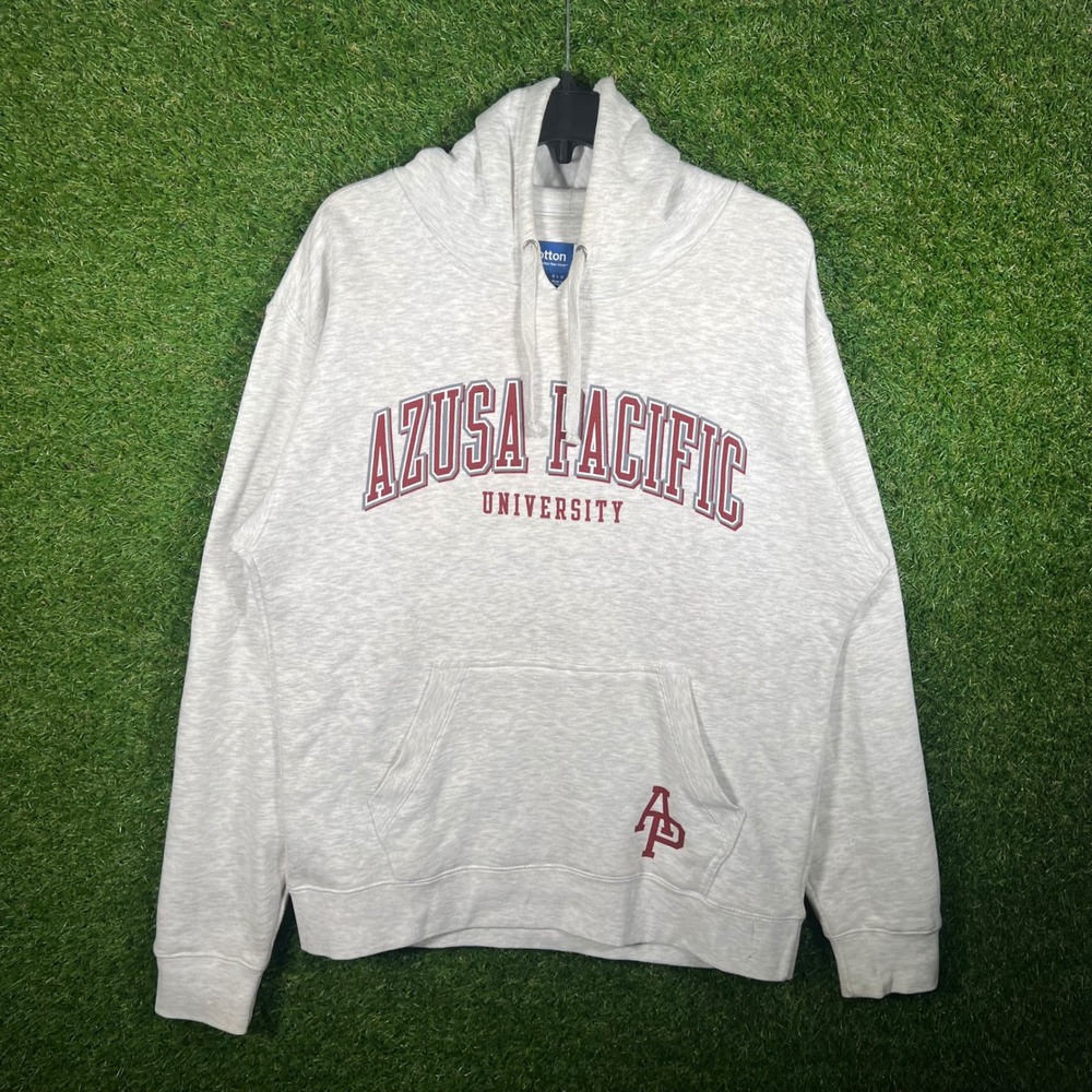 Gear For Sports Azusa Pacific University Hoodie Mens Large Grey Big Cotton APU